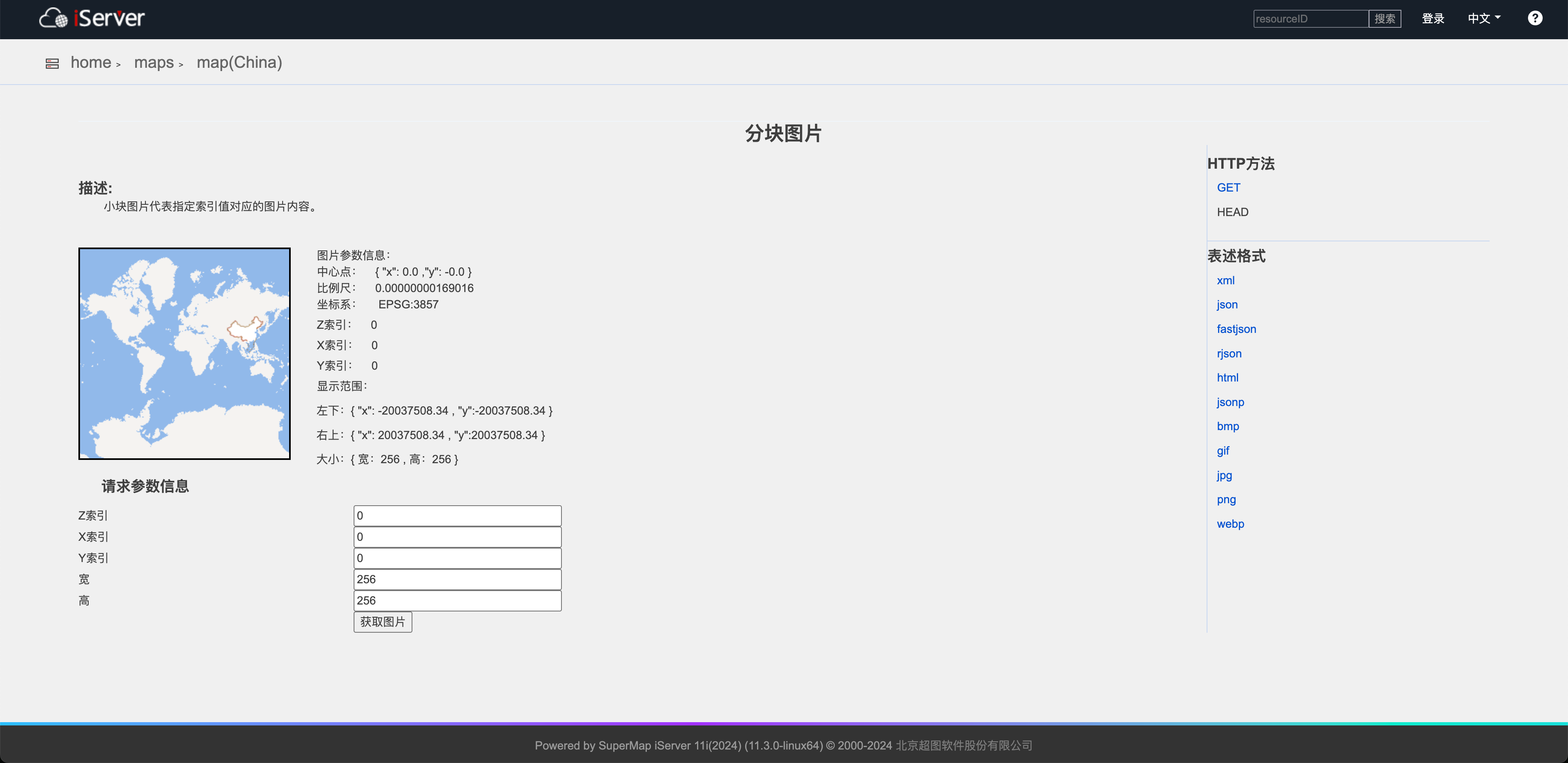 zxyTileImage 瓦片服务